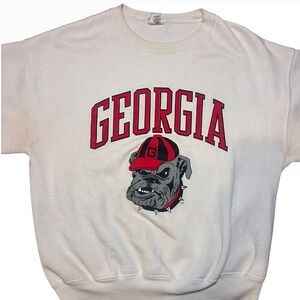 Vintage 80s 90s Georgia Bulldogs Crewneck Sweatshirt Mens Large Made in USA